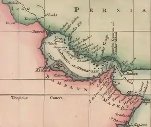 Image 14The historical region of Bahrain on a 1745 Bellin map (from History of Bahrain)