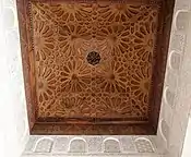 Another example of geometric patterns in a (smaller and simpler) wooden ceiling in the Ben Youssef Madrasa in Marrakesh (16th century)