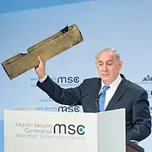 Netanyahu brandishes Iranian drone