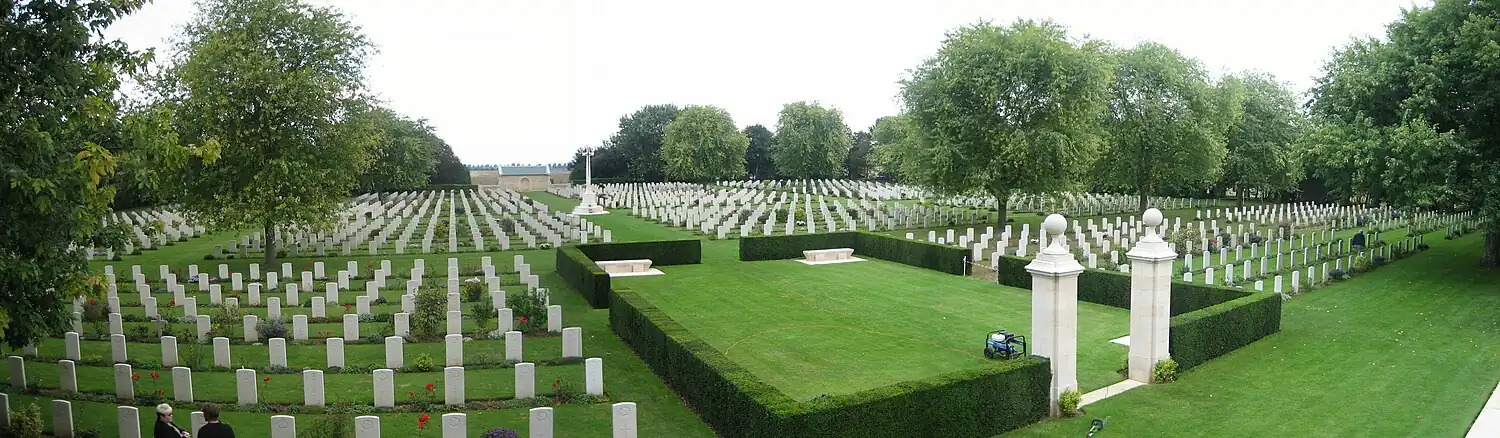 Panoramic view of Bény-sur-Mer Canadian War Cemetery