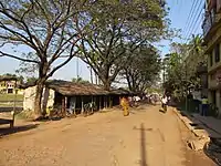 The Berachampa-Baduria Road at Baduria sub-post office