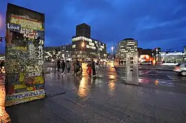 Short section of the Berlin Wall at Potsdamer Platz, March 2009