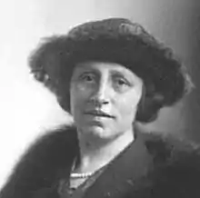 Black and white photograph of a woman