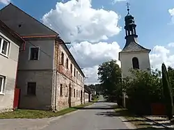 Belfry in the centre of Bezděčí u Trnávky