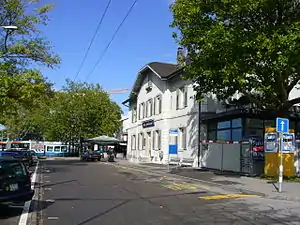 The station frontage