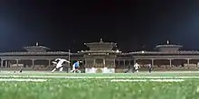 Football training at night