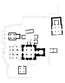 Floor plans of the 8th-century Bhutanatha temple near the lake