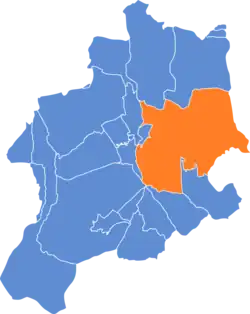 Location of Lipnik within Bielsko-Biała