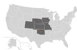 Location of teams in