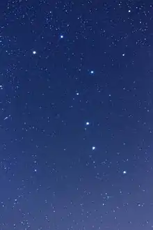 View of the night sky, showing the Big Dipper constellation