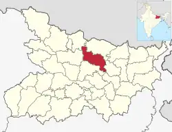 Location of Darbhanga district in Bihar