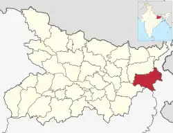 Location of Katihar district in Bihar