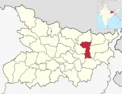 Location of Madhepura district in Bihar