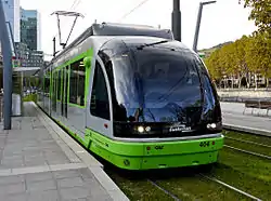 A 400 series tram in Bilbao.