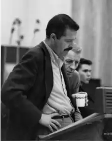 Holman with Stan Kenton in December 1961 at Capitol Studios, Hollywood, California