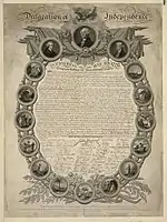 John Binns' version of the Declaration of Independence with portraits by Longacre, 1819