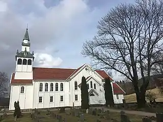 Side view of the church