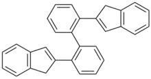 Skeletal formula of 2,2'-bis(2-indenyl) biphenyl