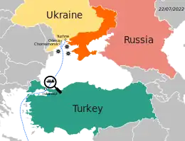 A vector graphic showing the countries involved and the principles of the agreement