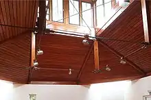 Blackheath Quaker Meeting House, ceiling and lantern of main meeting room