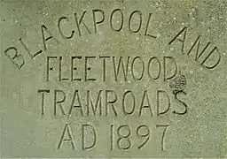 Headstone from Bispham depot now at Crich