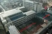 View of the Blandijn complex from the belvedere of the Boekentoren