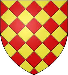 Lozengy or and gules