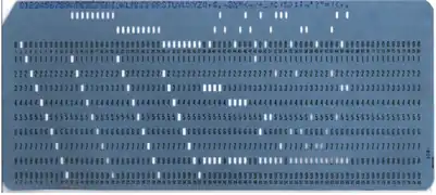 Punch card, early digital storage