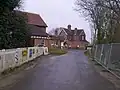 The station entrance, coming up from the car park