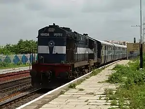 Bodhan-MBNR Passenger with WDM3A loco at Alwal Railway Station