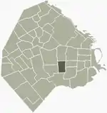 Location of Boedo within Buenos Aires