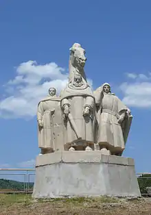 Monument des Quatre Fils Aymon in Bogny-sur-Meuse, France