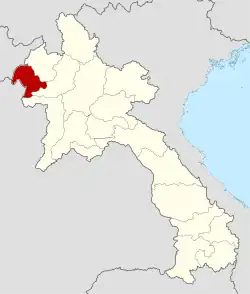 Location of Bokeo province in Laos