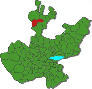 Location within the state of Jalisco