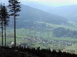 Bolesławów seen from Suszyca mountain