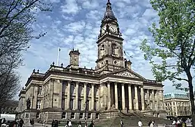 Bolton Town Hall, the seat of Bolton Council