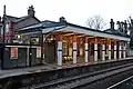 The station booking office, from the platform.