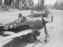 Image 9Australian-designed CAC Boomerang aircraft at Bougainville in early 1945 (from Military history of Australia during World War II)