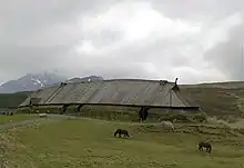 Image 7reconstructed Viking longhouse (from List of house types)