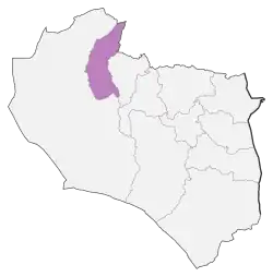 Location of Boshruyeh County in South Khorasan province