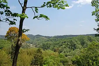 Bōsō Hill Range viewed from remains of Mariyatsu Castle, Kisarazu, Chiba