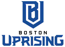 The logo for the Boston Uprising is a protective shield encompassing an emboldened letter B.