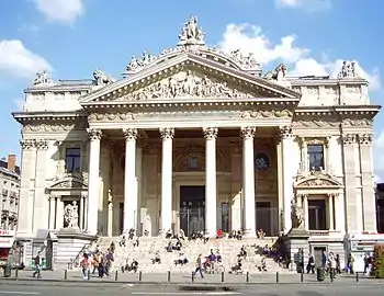 Former building of the Brussels Stock Exchange in Brussels