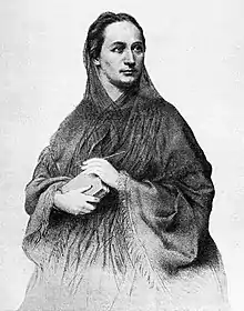 Božena Němcová - engraving by Jan Vilímek