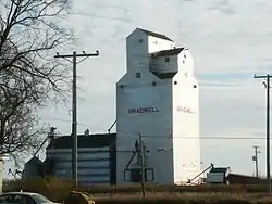 Former Saskatchewan Wheat Pool Grain elevator in Bradwell