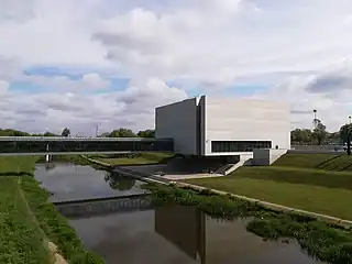 The main building and amphitheater