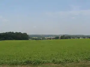 The battlefield today, south of Meeting House Hill