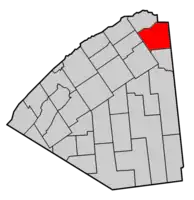 Map highlighting Brasher's location within St. Lawrence County.