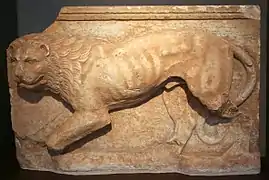 Lion sculpture, 4th century BC, Koropi, Greece