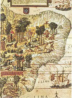 Image 3Map of Brazil issued by Portuguese explorers in 1519. (from History of Portugal)